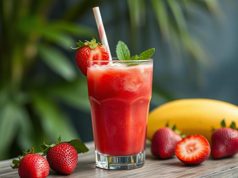 Refreshing Strawberry Puree Beverages