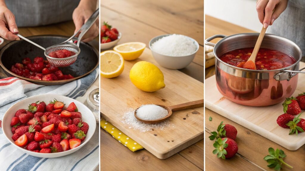 Step-by-Step Strawberry Jam Making Process